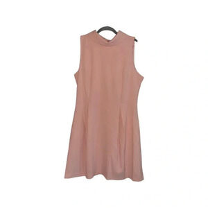 Eliza J Pale Pink Collared Sleeveless Fit and Flare Dress Size 14
